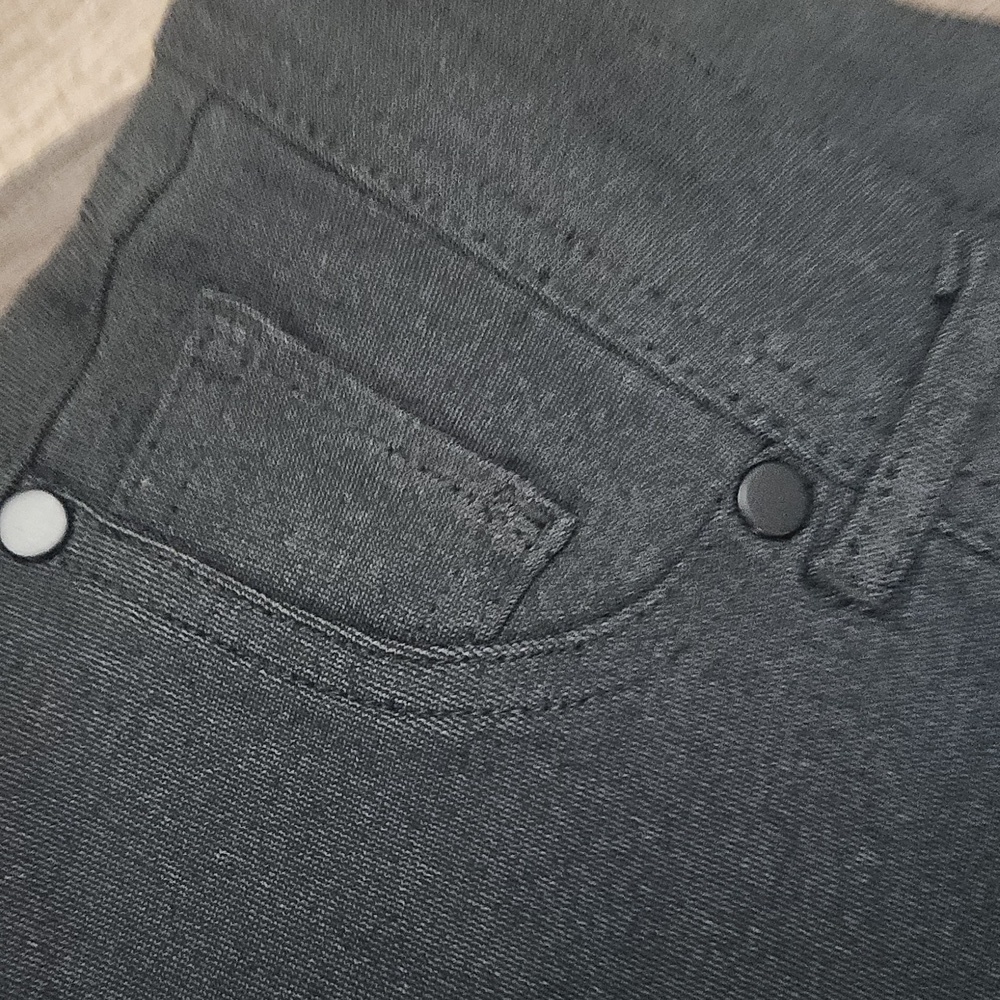 ACTIVE USA Skinkony Jeans/ Strech Dress Pants Dark Charcoal Grey Size Large - Picture 6 of 7